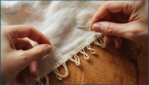 overcast stitch to prevent fraying overcast stitch to prevent fraying