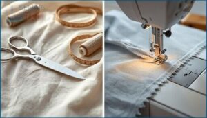 pinking shears and zigzag stitch pinking shears and zigzag stitch