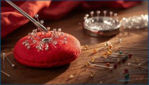 pins, pin cushions, and magnetic storage pins, pin cushions, and magnetic storage