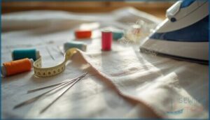 preparing fabric and thread preparing fabric and thread