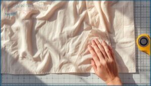 preparing fabric for straight cutting preparing fabric for straight cutting