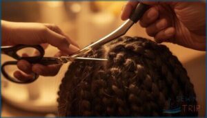 preventing damage during sew-in removal preventing damage during sew-in removal