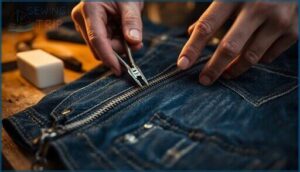 realigning zipper teeth and tracks realigning zipper teeth and tracks