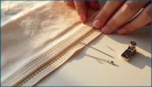 reinstalling and basting the zipper reinstalling and basting the zipper