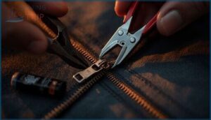 repairing or tightening the zipper slider repairing or tightening the zipper slider
