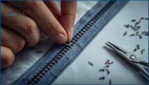 replacing missing or broken zipper teeth replacing missing or broken zipper teeth