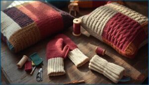 repurposing sweaters into cozy items repurposing sweaters into cozy items