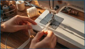 securing the elastic ends together securing the elastic ends together