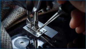 securing the holder and tightening screws securing the holder and tightening screws