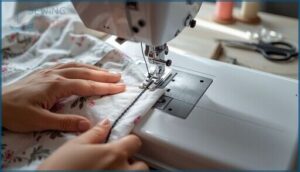 starting, guiding, and finishing the seam starting, guiding, and finishing the seam