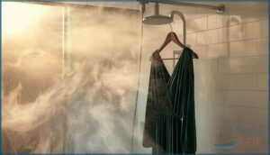 steaming in a bathroom steaming in a bathroom