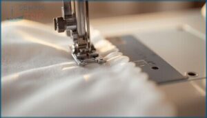 stitching along the raw edge stitching along the raw edge