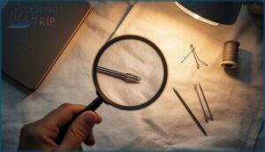 using a magnifying glass using a magnifying glass