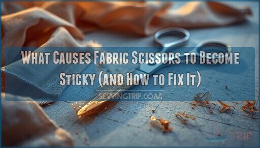 what causes fabric scissors to become sticky