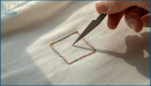 working in small sections to prevent fabric damage working in small sections to prevent fabric damage