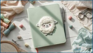 adorable sheep notebook embroidery adorable sheep notebook embroidery