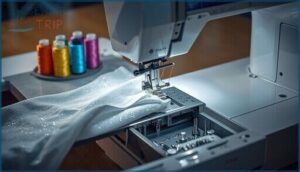 automatic needle threader and free arm automatic needle threader and free arm