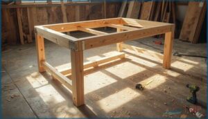 building the table frame or base building the table frame or base