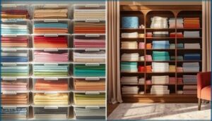 clear bins vs. shelves for fabric clear bins vs. shelves for fabric