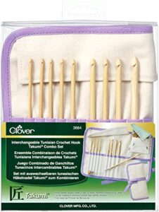 How to Tunisian Crochet: Tools, Stitches & Beginner Tutorials 3 Clover Interchangeable Tunisian Crochet Hook B073454F2G
