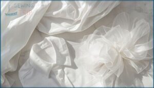 common crisp fabrics (cotton poplin, organza) common crisp fabrics (cotton poplin, organza)