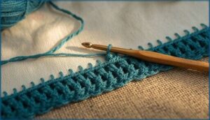 crab stitch (reverse single crochet) border crab stitch (reverse single crochet) border