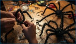 crafting and attaching spider legs crafting and attaching spider legs