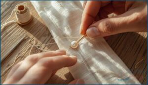 creating a button shank creating a button shank