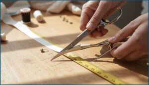 cut elastic to desired length cut elastic to desired length