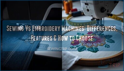 difference between sewing and embroidery machines