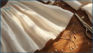 finishing the gathered seam finishing the gathered seam