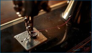 following the numbered threading path following the numbered threading path