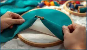 hooping and stabilizing fabric hooping and stabilizing fabric