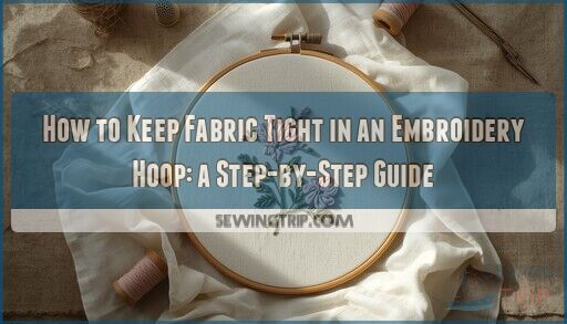 how to keep fabric tight in embroidery hoop
