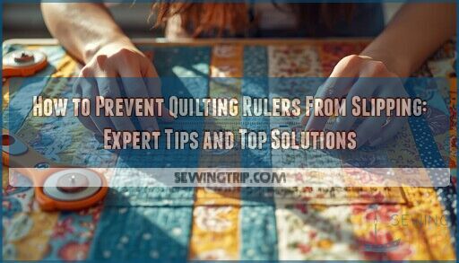 how to prevent quilting rulers from slipping
