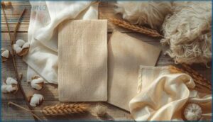 natural fibers (cotton, wool, linen, silk) natural fibers (cotton, wool, linen, silk)