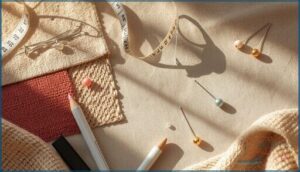 pins, measuring tools, and fabric markers pins, measuring tools, and fabric markers