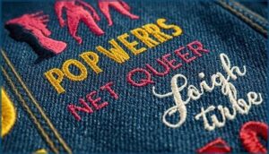 pop culture and typography embroidery pop culture and typography embroidery