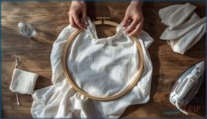 preparing fabric for tight hooping preparing fabric for tight hooping