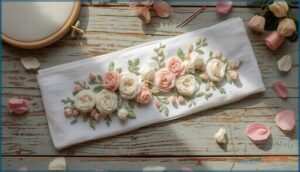 rosebud embroidered headbands rosebud embroidered headbands