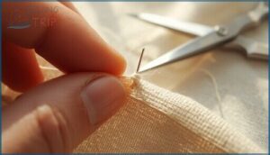 securing the final knot securing the final knot