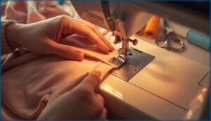 stitching the main seam stitching the main seam