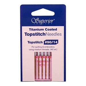 What Do Sewing Needle Sizes Mean? Types, Charts & Fabric Tips 4 Superior Threads Titanium Coated Topstitch B06X19DTZZ