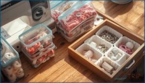using ziploc bags and take-out containers for organization using ziploc bags and take-out containers for organization