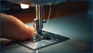 utilizing built-in needle threaders (if available) utilizing built-in needle threaders (if available)