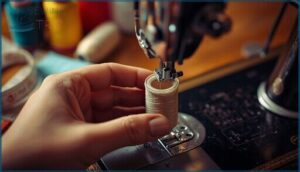 winding and installing the bobbin winding and installing the bobbin