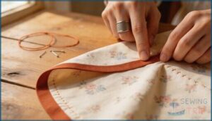 aligning bias tape to fabric edge aligning bias tape to fabric edge