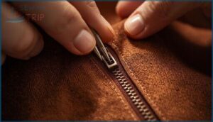 anchoring stitches at zipper ends anchoring stitches at zipper ends