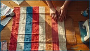 assembling and squaring up the quilt top assembling and squaring up the quilt top