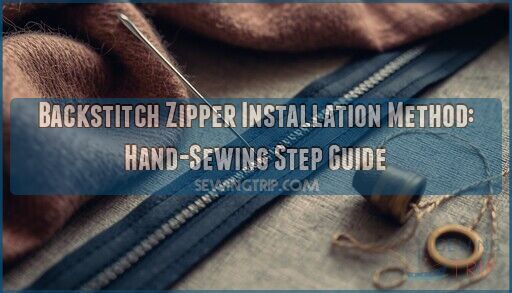 backstitch zipper installation method